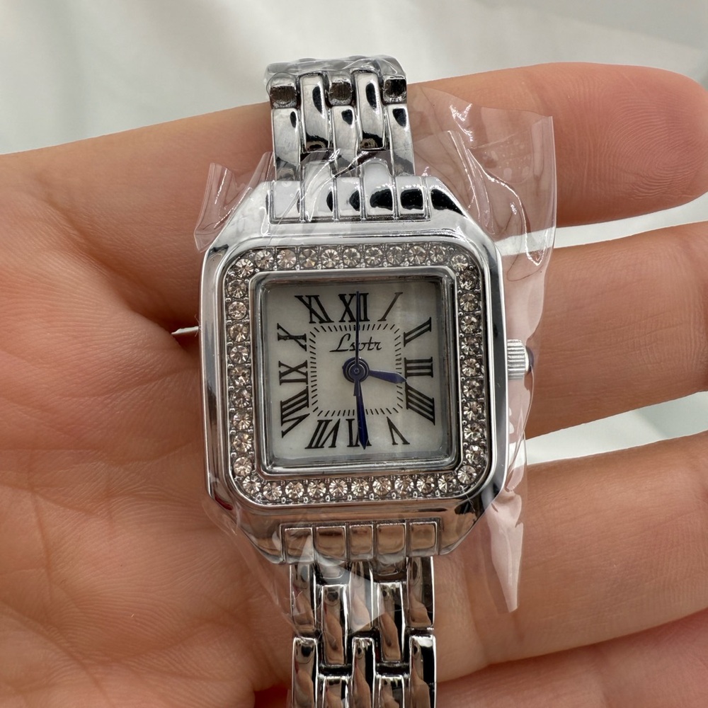 Classic Panthere Silver Rectangle Stainless Women… - image 4